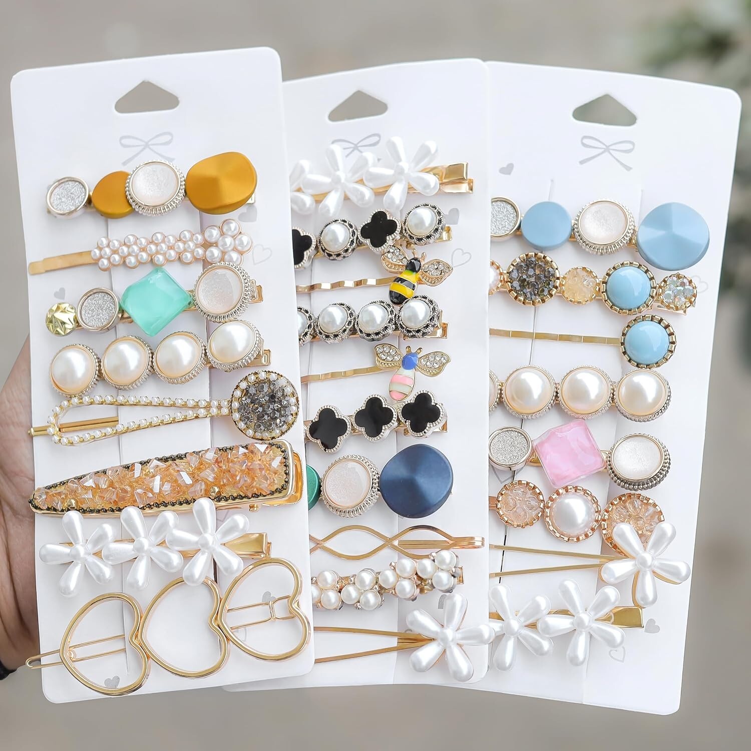 Fashion Style Pearl Rhinestone Metal Hair Clips Hair Pin Stylish Hair Accessorie