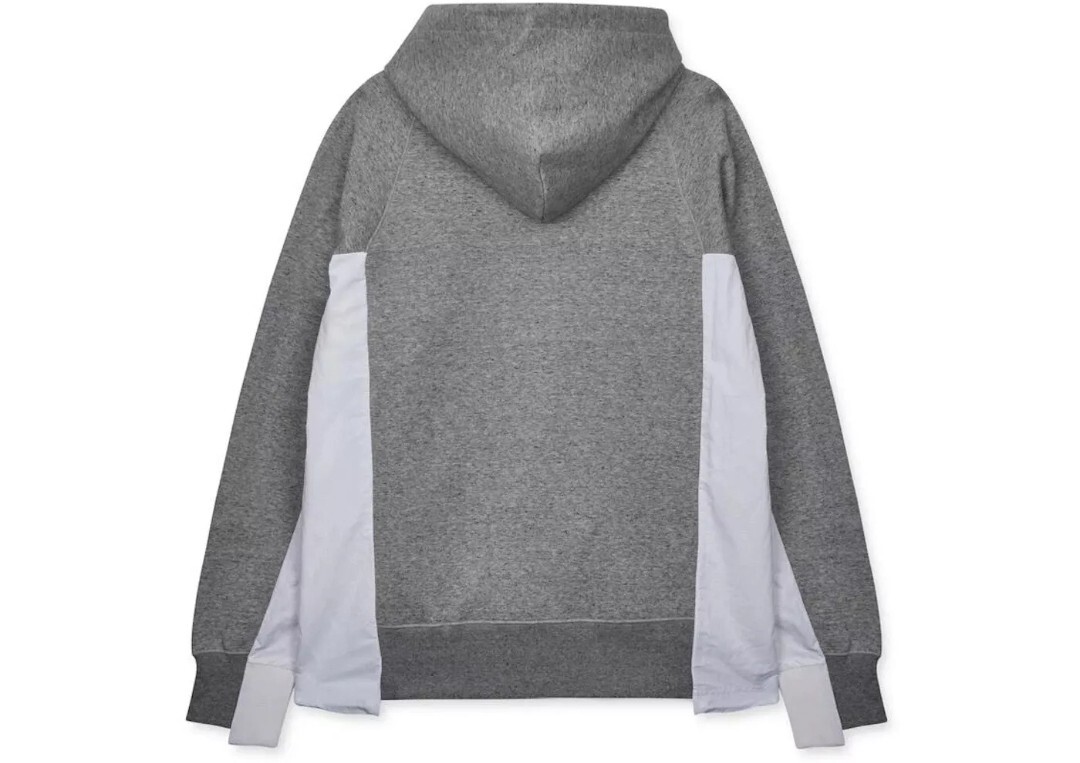 NIKE SACAI Collab Adult Unisex Hoodie Color Dark Grey NIKE SACAI Collab Adult Unisex Hoodie Color Dark Grey