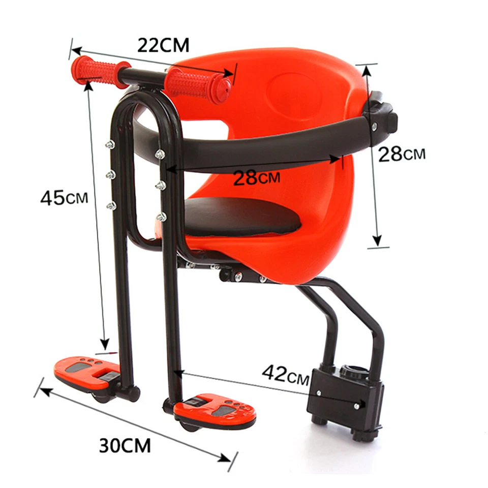 30kg Bike Safety Child Seat Mount Baby Bike Seat & Footrest - Image 2 of 4