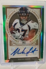 2019 Panini Chronicles Legacy Update Rookie Auto Green /25 #201 Noah Fant