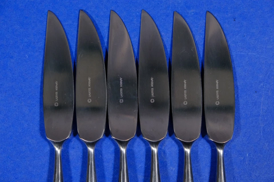 6 x Lauffer Palisander Norway Rosewood Stainless Steak Knives 8 3/8” - Image 2 of 4