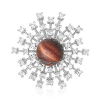 Cavill AnhäNger Tigerauge 1,85Ct Silber 925 WeißEr Topas 0,58Ct