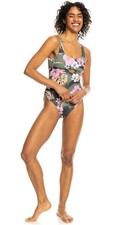 Roxy Pro The Double Line One Piece Swimsuit - Anthracite Classic Pro Surf