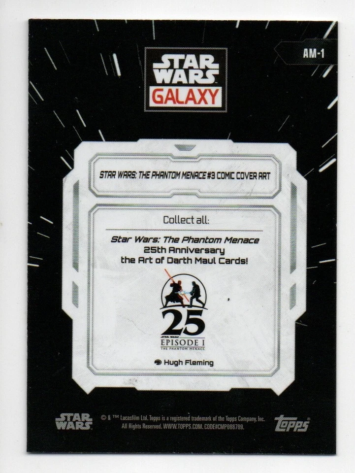 2024 Topps Chrome Star Wars Galaxy - 25th Anniversary Art of Darth Maul #AM-1 - Image 2 of 2