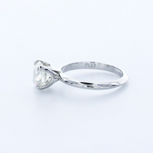 2.1 CT Lab-Created Diamond D/VS2 Round Cut Platinum Prong Classic Solitaire Ring - Picture 4 of 4