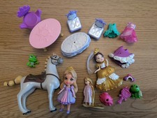 Disney Tangled Rapunzel, Maximus Horse & Pascal Figures & Accessories Bundle Lot