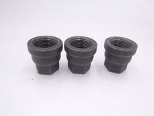3 Pack Standard Black Malleable Iron Reducing Coupling 1 X 1/2" FNPT