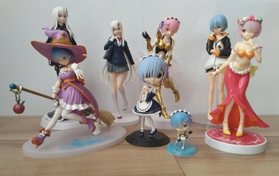 Re:zero REM RAM Echidna Figure set of 8 No Original Box Japan #033