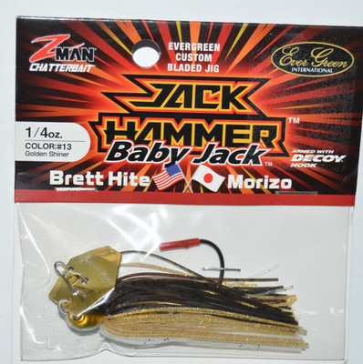 evergreen zman baby jack hammer chatterbait 1/4oz bladed jig golden shiner