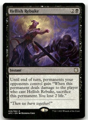 Hellish Rebuke #26 (NM) Forgotten Realms AFC Magic MTG