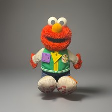 Talking Elmo ABC 123 Ready For School Sesame Street Plush 2011 Singing WORKS