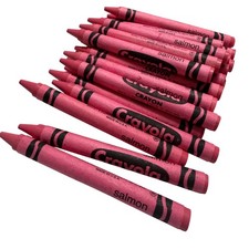 Vintage Retired Crayola Salmon Crayons Bulk Lot Of 16 Pieces For Art Crafts