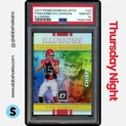 2017 PANINI DONRUSS OPTIC #20 LEN DAWSON PATRICK MAHOMES II ILLUSIONS PSA 10
