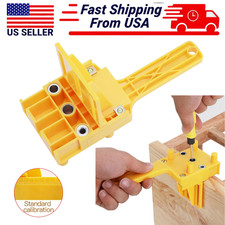 Handheld Woodworking Doweling Jig Drill Guide Wood Dowel Drilling Hole Saw Kit