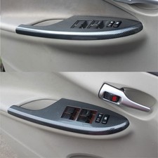 For Toyota Corolla 2007-2013 Carbon Fiber Window Lift Panel Switch Cover Trim 4x