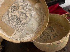 Antike Tiroler Hutschachtel Ø 36 cm – seltene Volkskunst / 19. Jh.