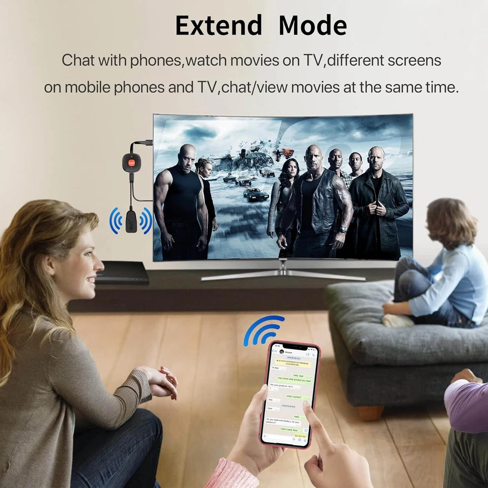 4K Miracast Wireless HDMI Dongle für TV/Beamer/Monitor, Wireless Display Adapter - Bild 3 von 4