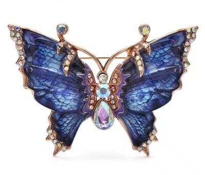 Luxury Butterfly Rhinestone Brooch 4.5x6.3cm 4 Different Styles Brand New