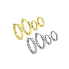 Gold Silver plain Huggie Earrings