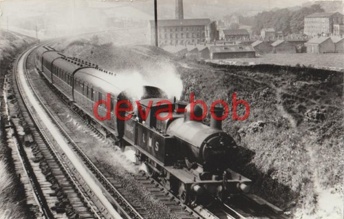 Railway Photo LMS 2P 10945 Luddenfoot Troughs L&YR Class 1008 2-4-2T Loco