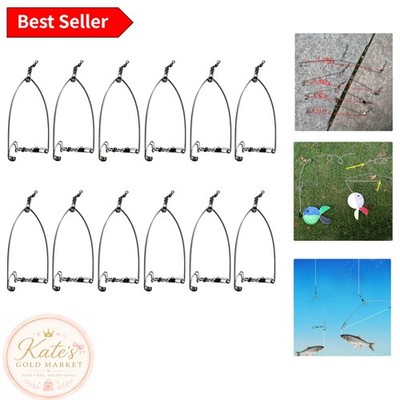 Easy Use Automatic Fishing Device - 12 Spring Loaded Hooks for Lazy Anglers
