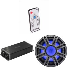 Kicker Marine KPX500.1 Powersports Amp 10" 4 Ohm Premium Marine Subwoofer ...