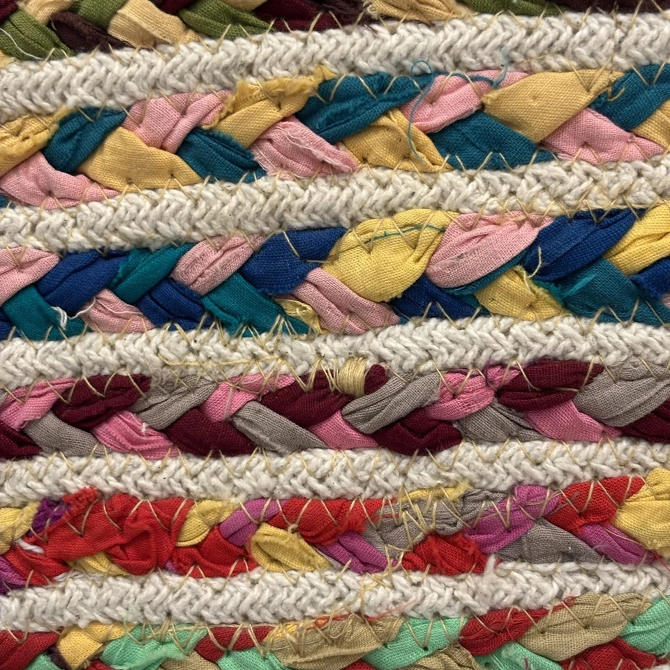 👜 Olivia Miller Handbag Collection Multicolor Braided Tote Boho Straw Beach Bag - Image 2 of 4