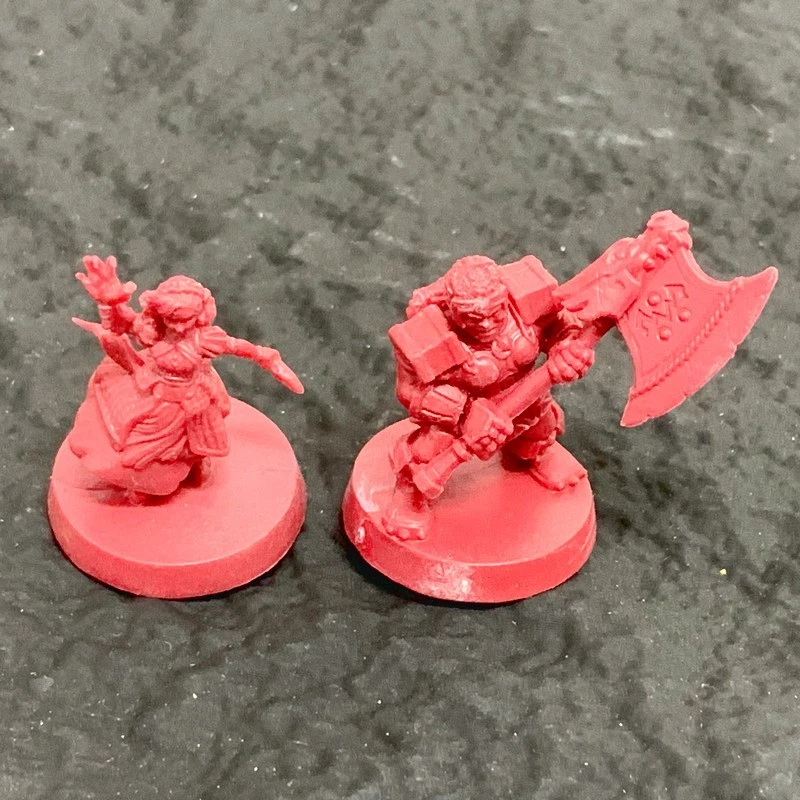 6pcs Mentor Dwarf Bard Druid Knight Hero Warriors Heroquest Board Game Minis Toy - Image 3 of 4