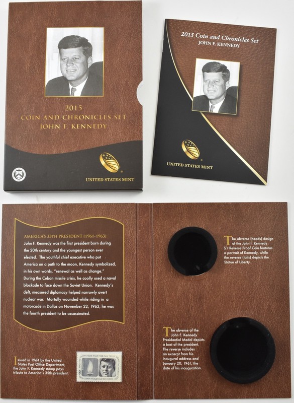 2015 Coin And Chronicles Set John F Kennedy OGP NO Coins *5105