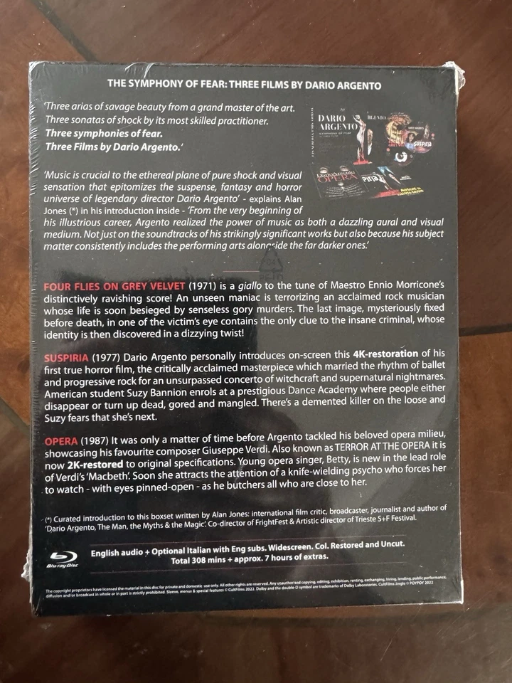 Dario Argento: Symphony of Fear [Three Movies]Blu-Rays Box Set All Regions - Image 2 of 4