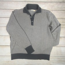True Vintage 60s 70s Lord  Taylor Ribbed Knit Polo Sweater Mod Ivy Mens