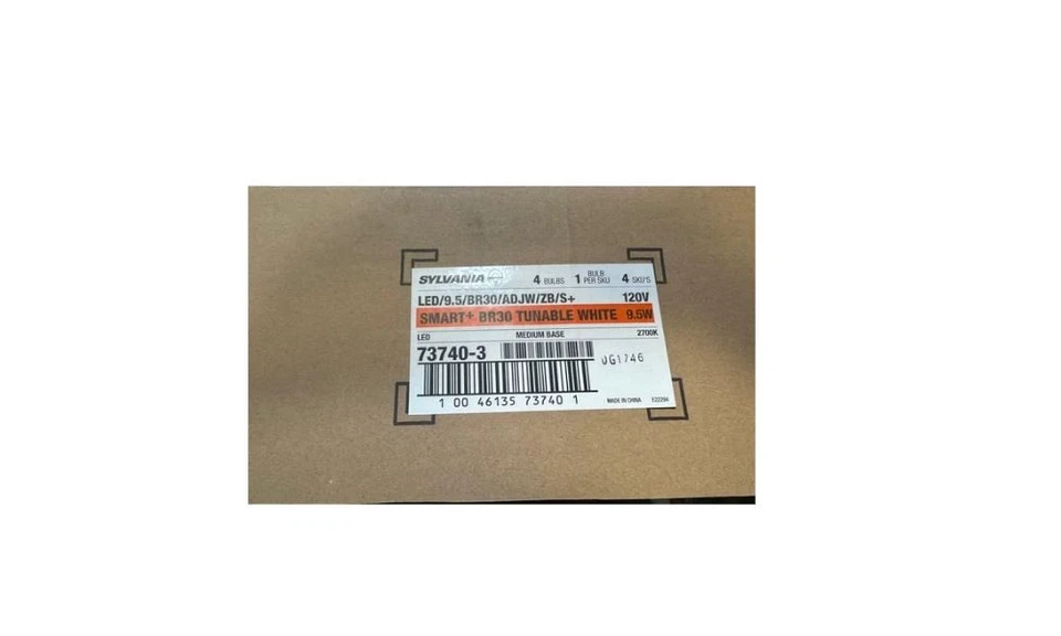 Sylvania Smart LED Light Bulb Model 73740 9.5 watt 120 volt BR30 Dimmable 4's - Image 4 of 4