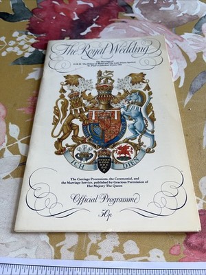 Die königliche Hochzeit Prinz Charles und Lady Diana offizielles Programm 29. Juli 1981