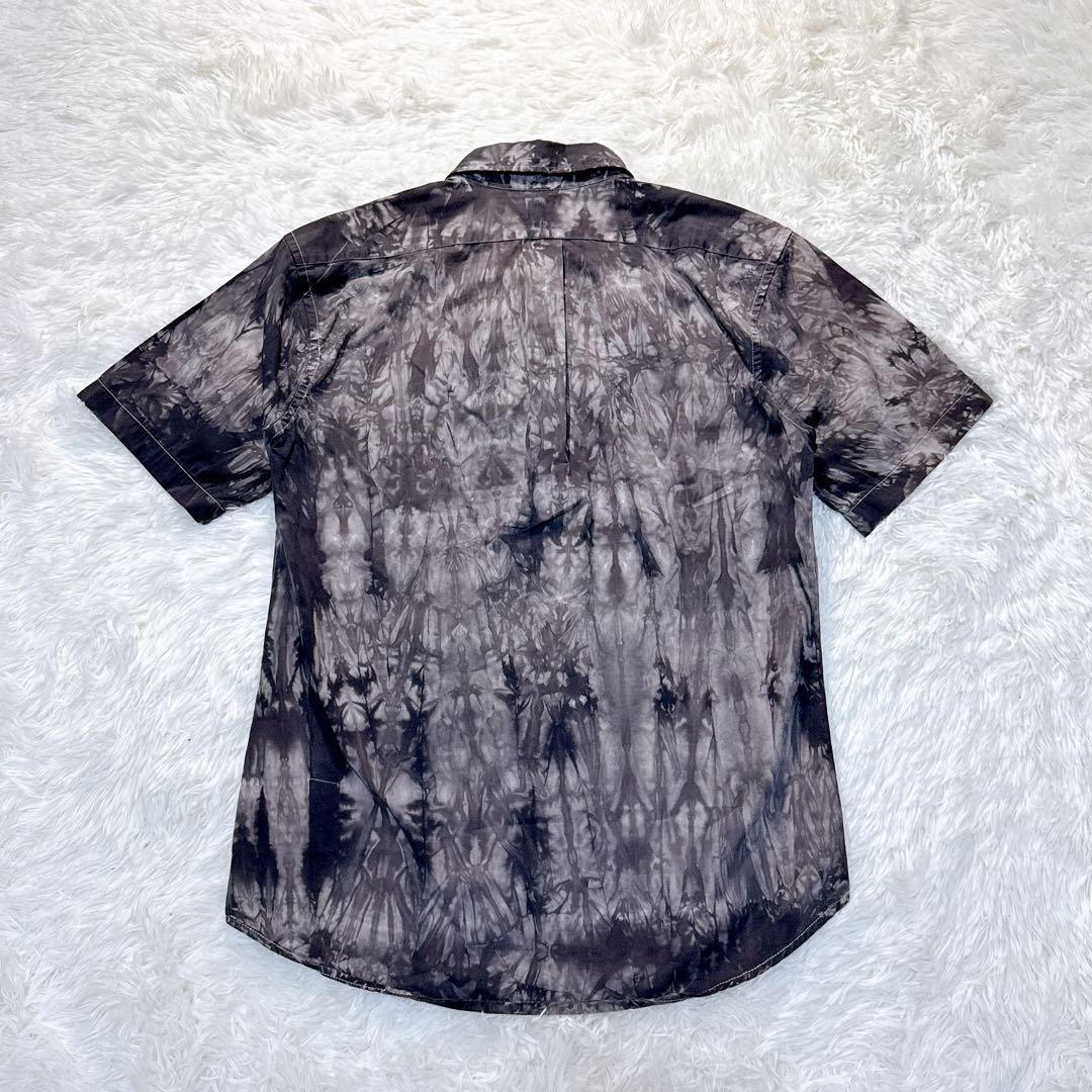 Ralph Lauren BLAKE Tie-Dye Short Sleeve Button Shirt Black All Over image 9