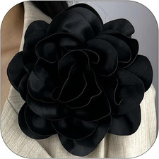 19Mm Extra Large Flower Brooches Lapel Pins Dainty Satin Fabric Brooches Big Cam