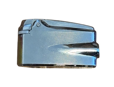 Ronson Varaflame Silver Chrome Art Deco Butane Lighter USA Sparks
