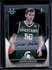 Jaxon Kohler Michigan State Basketball Autograph Bowman Rookie Card Tom Izzo RC. rookie card picture