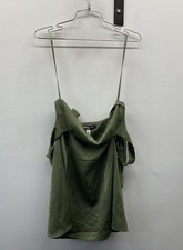 Urban Outfitters Women's Khaki Draped Knot Cami Top Spaghetti Strap NWT Sz S