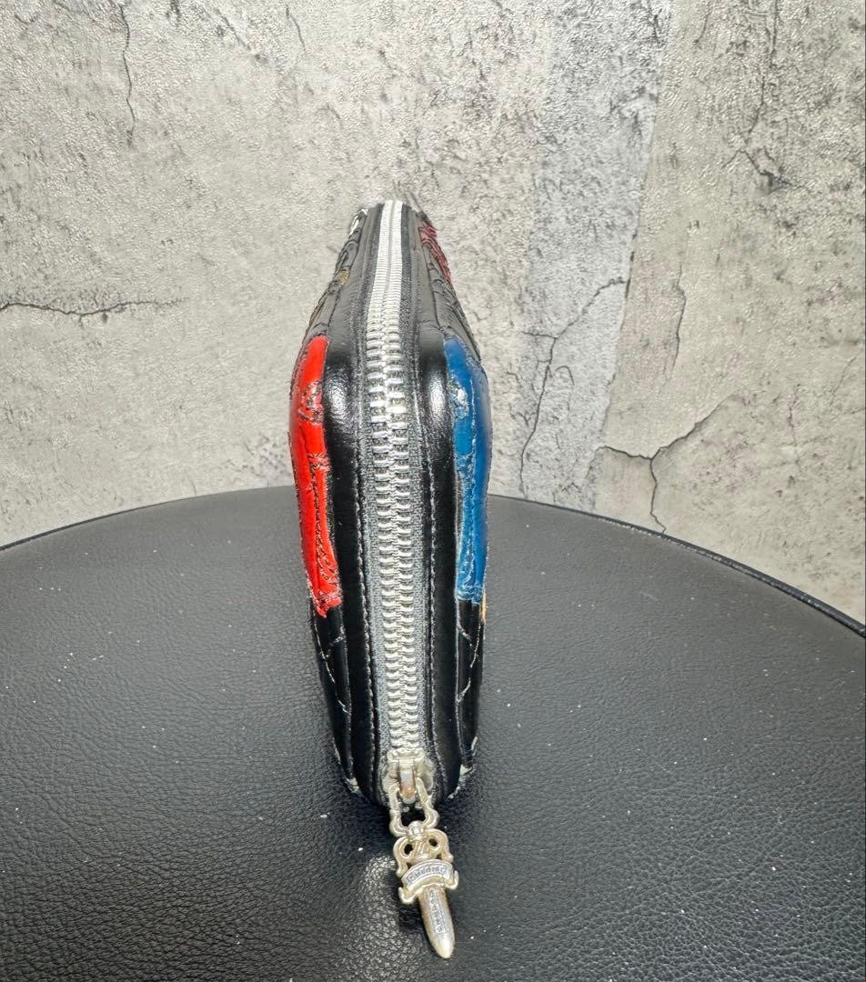 Chrome Hearts ZIP Long Wallet Leather logo Black multicolor fashion goods Mens thumbnail 3