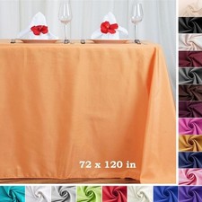 5 pcs 72x120" RECTANGLE POLYESTER TABLECLOTHS High Quality Wedding Decorations