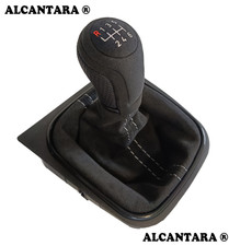 FÜR VW GOLF 5 6 EOS SCIROCCO 3 SCHALTSACK SCHALTKNAUF ALCANTARA © 6GANG GRAU2