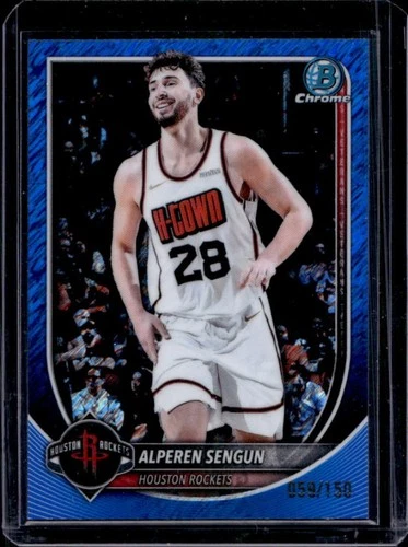 2025-26 Bowman Alperen Sengun Chrome Blue Shimmer Refractor #/150 Rockets