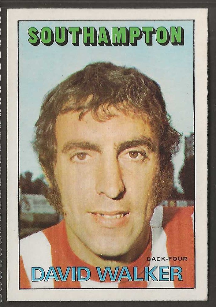 A&BC-FOOTBALL 1972 ORANGE/RED BACK-#189- SOUTHAMPTON - DAVID WALKER