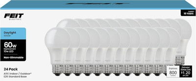 A19 LED Light Bulbs, 60W Equivalent, Non Dimmable, 800 Lumens, E26 Standard Base