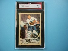 1953/54 PARKHURST NHL HOCKEY CARD #7 TED TEEDER KENNEDY KSA 4.5 VG/EX+ PARKIE
