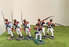 6 Alamo Mexican Infantry marching & firing. Texas War of Independence Conte 60mm