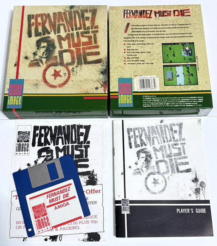 FERNANDEZ MUST DIE *COMMODORE AMIGA* BOXED & COMPLETE *EXCELLENT CONDITION*