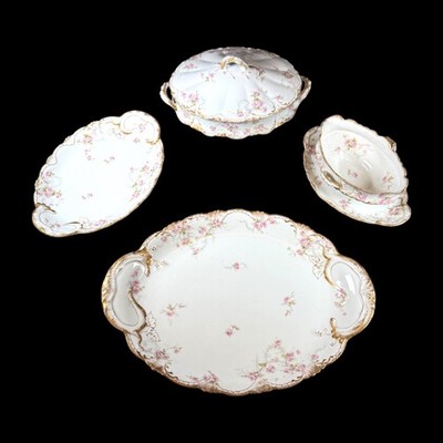 Lot of 4 Antique Theodore Haviland Limoges France Porcelain Set