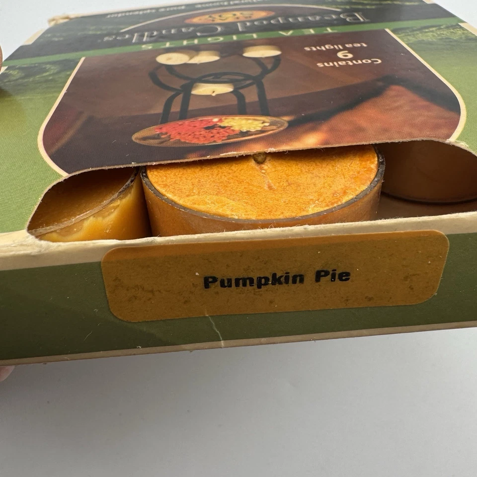 VELA DE SOJA BEANPOD 8 luces de té “pastel de calabaza” nueva rara difícil de encontrar descontinuada Foto 3 de 3