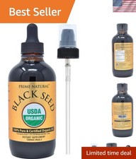 Organic Black Seed Oil 4oz - Cold Pressed Unrefined High Thymoquinone 1.7 US...